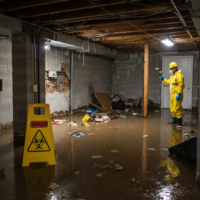 Flooded Basement Electrical Hazard in Greene County, IA Property